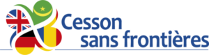 Logo Cesson sans frontières représentant les drapeaux des 4 pays partenaires
